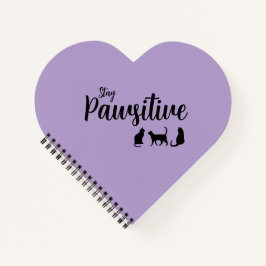 Pawsitive Schwarze Katze bleibe Notizbuch