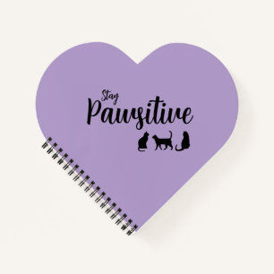 Pawsitive Schwarze Katze bleibe Notizbuch