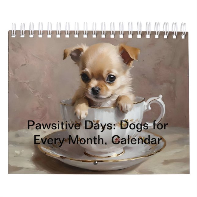 Pawsitive Tage: Hunde für jeden Monat, Kalender (Titelbild)