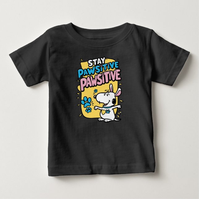 Pawsitive Vibes Baby T-shirt (Vorderseite)