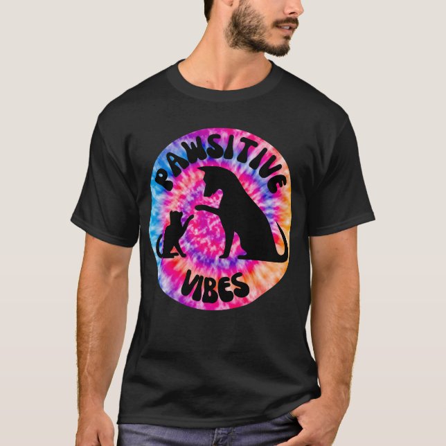 Pawsitive Vibes Cat & Dog T - Shirt (Vorderseite)