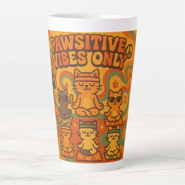 Pawsitive Vibes Only Milchtasse (Vorderseite)