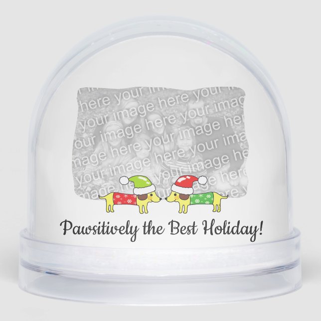 Pawsitively the Best Holiday – Dog Design Schneekugeln (Vorderseite)