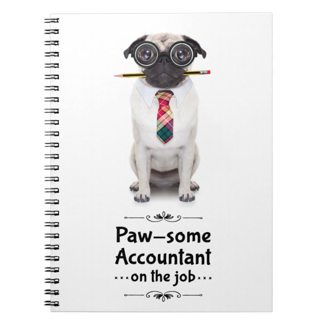 Pawsome Accountant Spiral Notebook Notizblock (Vorderseite)