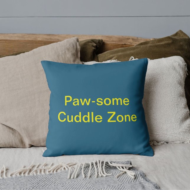 Pawsome Cuddle Zone Funny Niedlich Cat Personalisi Kissen (Von Creator hochgeladen)