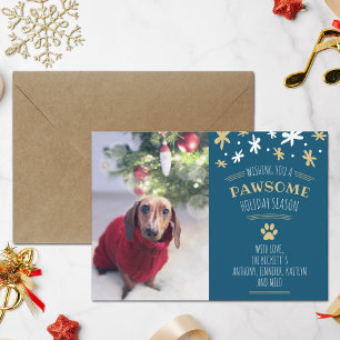 Pawsome Holiday Season Pet Holiday Foto Feiertagskarte