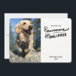 Pawsome Howlidays | Hunde Foto Ferienkarte Feiertagskarte<br><div class="desc">Hundeliebhaber! Verschicken Sie diese lustige, handgeschriebene "Pawsome Howlidays" themed Foto Urlaubskarte an Familie und Freunde, um den Feiertag zu vermitteln. Sie können die Karte personalisieren, indem Sie einfach das Foto, die Namen, das Jahr und die Grüße ändern. Wenn Sie möchten, können Sie auch die Hintergrundfarbe durch die Schaltfläche "Anpassen" ändern....</div>