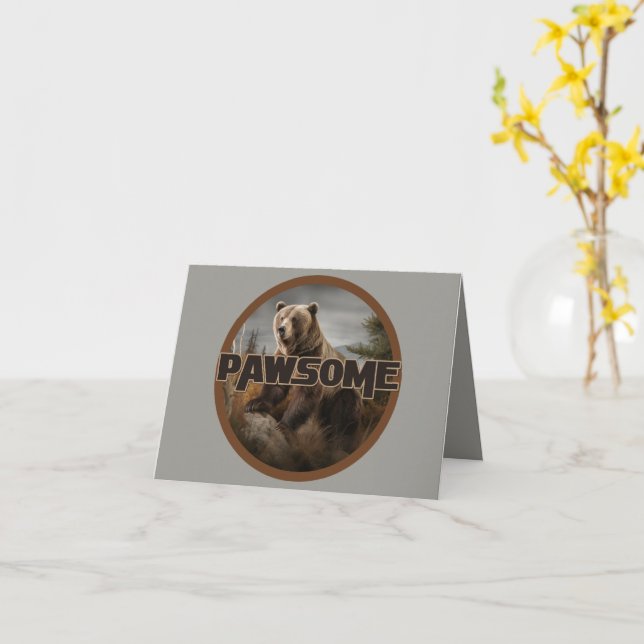 Pawsome Karte (Gelbe Blume)