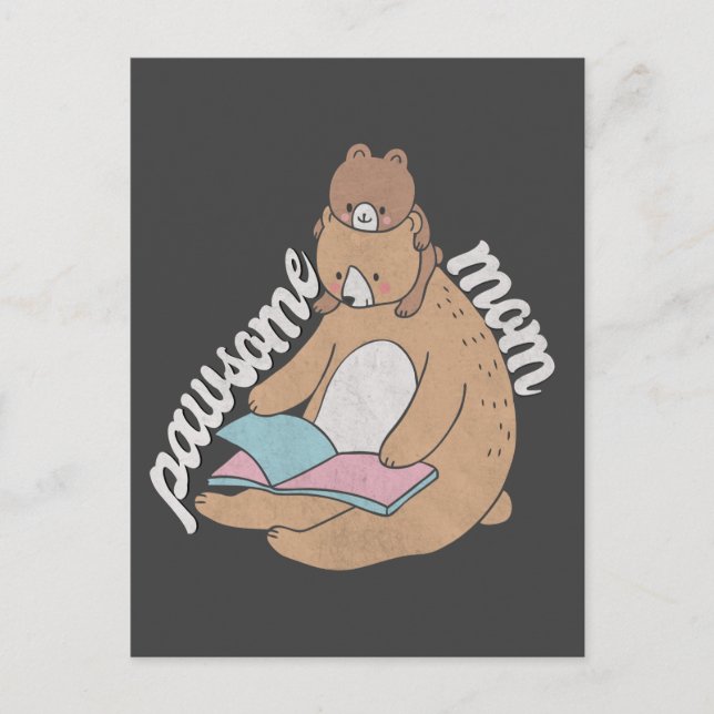 Pawsome Mama Postkarte (Vorderseite)