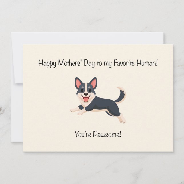 Pawsome Mother Day Feiertagskarte (Vorderseite)