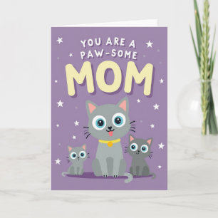 Pawsome Mütter Katzen Kunstkarte Karte