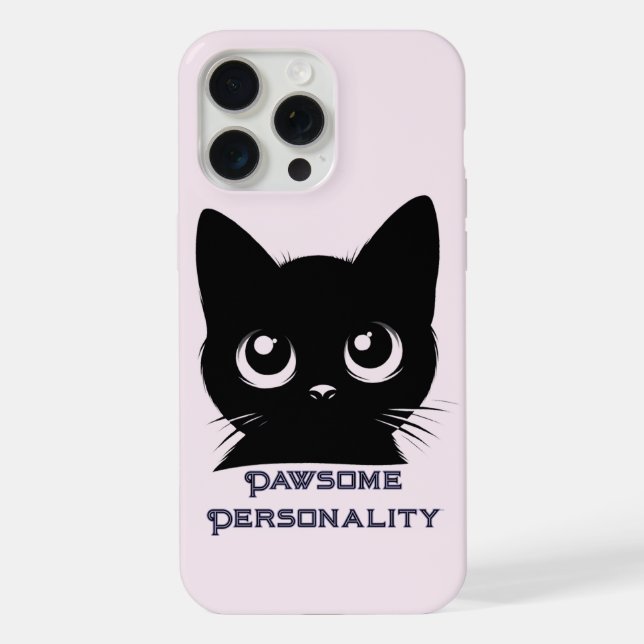 Pawsome Personic Cat Design iPhone Hülle (Rückseite)