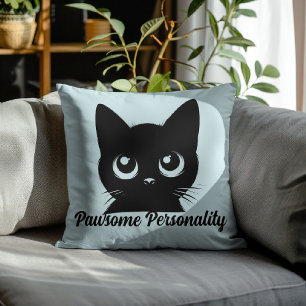 Pawsome Personic Cat Design Kissen