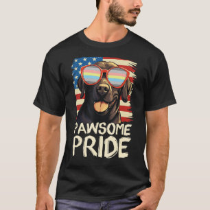 Pawsome Pride Labrador Demiflux Flag Sonnenbrille T-Shirt