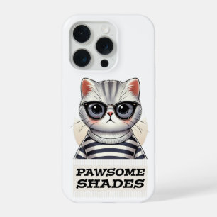 Pawsome Shades – Coole Katze mit Sonnenbrille Desi iPhone 15 Pro Hülle