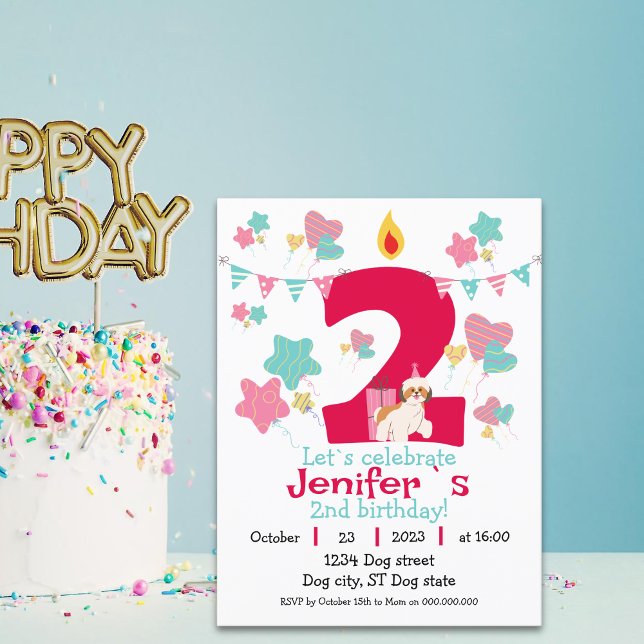 Pawsome Two: Doggie Delight Birthday Postkarte (Von Creator hochgeladen)