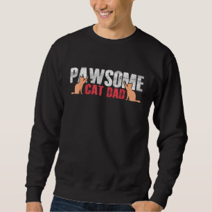 PAWSOME Vintag Beste Katze Vater je Shirt Katzenja