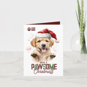 Pawsome Weihnachten Labrador Santa Logo Haustier G