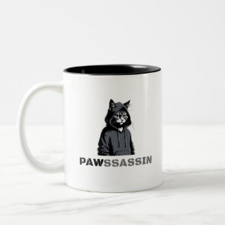 PAWSSASSIN - Hood Cat Coffee Mug Zweifarbige Tasse