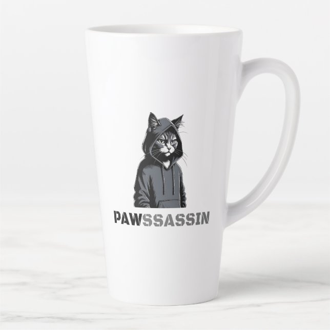PAWSSASSIN Latte Tasse – Hood Cat Energie (Rechts)