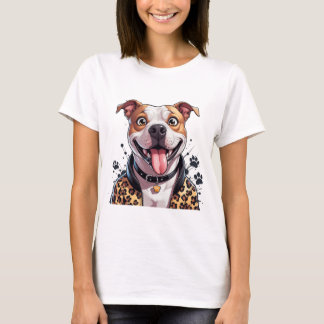 Pawsy the Pitty: Stilvoll & Lächeln T-Shirt