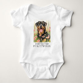Pawtected by Rottweiler – Baby Bodysuit Gift Strampler