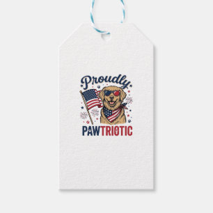 Pawtriotischer Hund Patriotisches Vintage-Shirt-De Geschenkanhänger