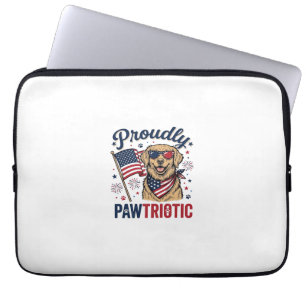 Pawtriotischer Hund Patriotisches Vintage-Shirt-De Laptopschutzhülle
