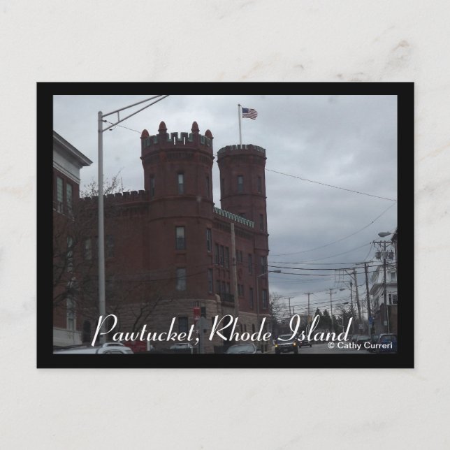 Pawtucket, Insel Rhode Postkarte (Vorderseite)