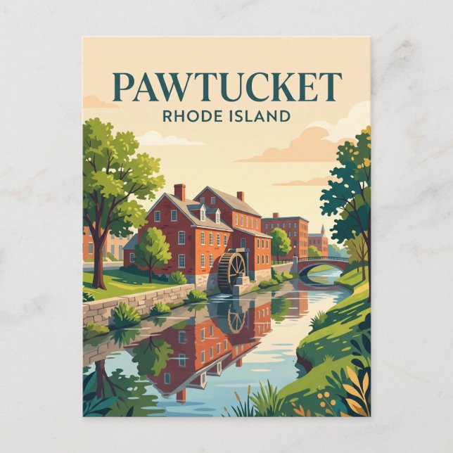 Pawtucket, Rhode Island Postkarte (Vorderseite)
