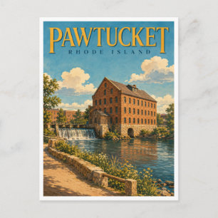 Pawtucket Rhode Island Slater Mill GeoSaga Postkarte