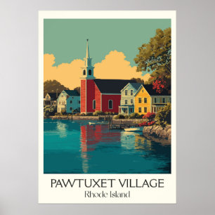 Pawtuxet Village Rhode Island Kirche Poster