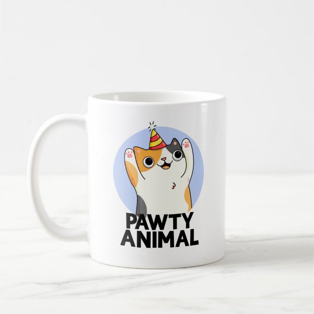 Pawty Animal Funny Party Cat Puff Kaffeetasse (Links)