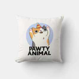Pawty Animal Funny Party Cat Puff Kissen