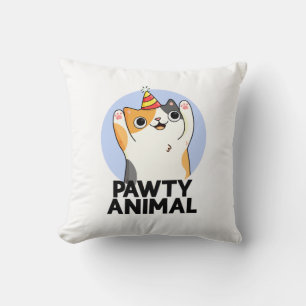 Pawty Animal Funny Party Cat Puff Kissen