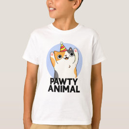 Pawty Animal Funny Party Cat Puff T-Shirt