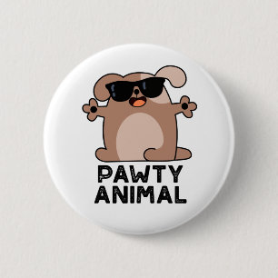 Pawty Animal Funny Party Dog Puff Button