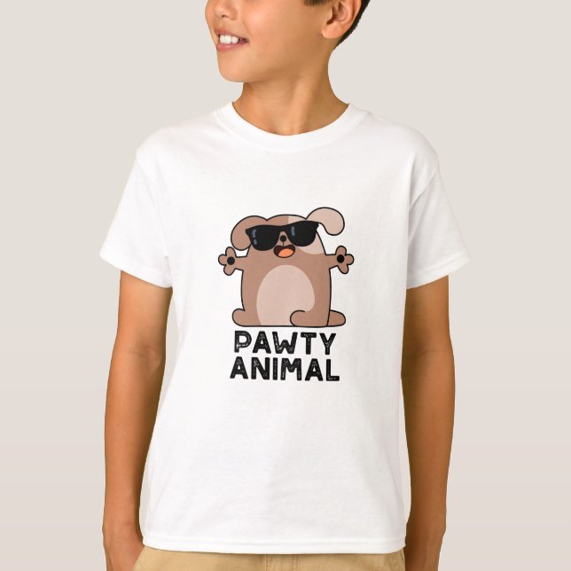 Pawty Animal Funny Party Dog Puff T-Shirt (Vorderseite)