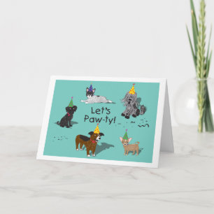 Pawty Dog Group Geburtstagskarte Karte