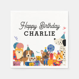 Pawty Dog Welppy Birthday Party lasse Serviette