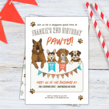 Pawty Hund Geburtstagsfeier zum Thema