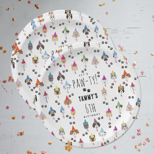 Pawty Niedliche Geburtstag Party Hunde Pappteller