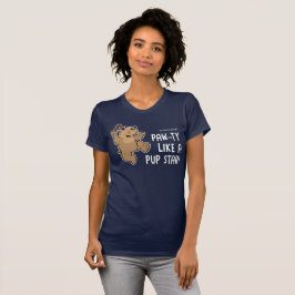 Pawty wie ein Welpen-Stern T-Shirt