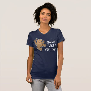 Pawty wie ein Welpen-Stern T-Shirt