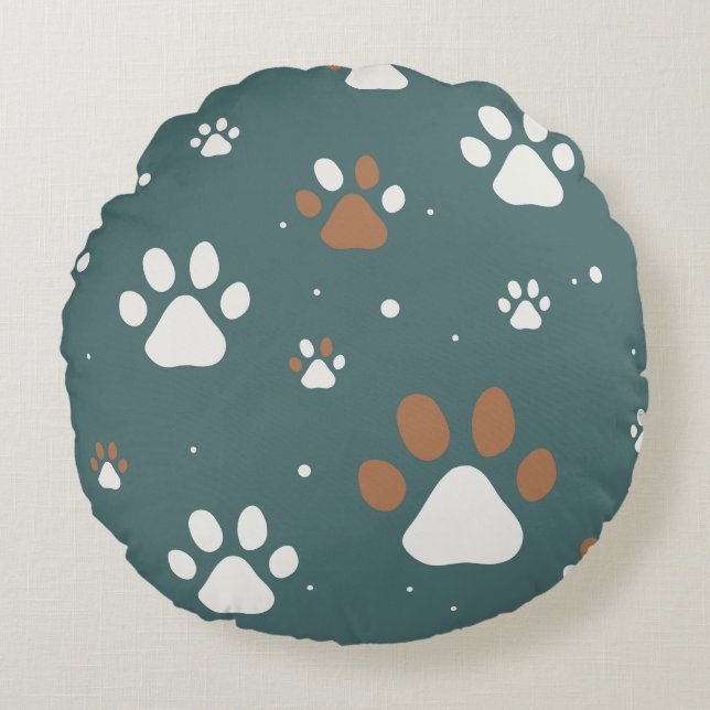 Pawz Rundes Kissen (Vorderseite)
