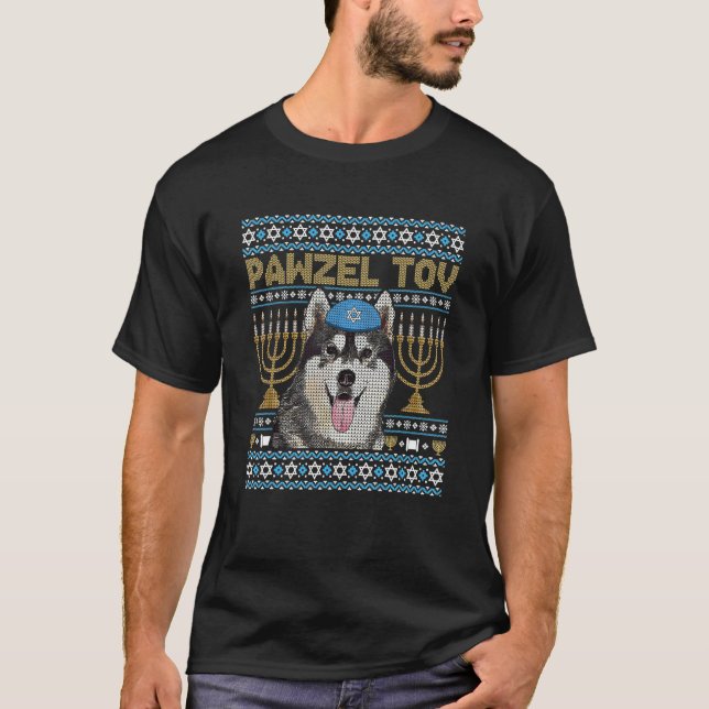 Pawzel Tov Jewish Miniature Schnauzer Dog Funny Ha T-Shirt (Vorderseite)