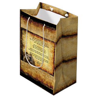 Pax Christos, Löwe mit Isaiah 11:6-9 Mittlere Geschenktüte