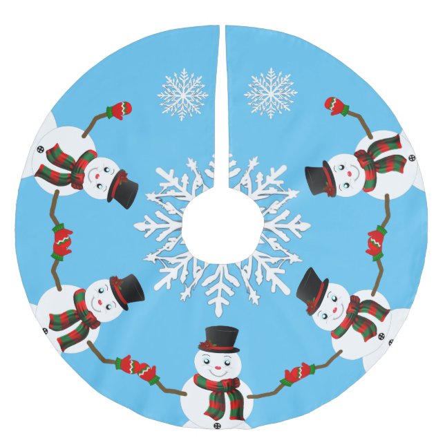Pax the snowman polyester weihnachtsbaumdecke (Vorderseite)