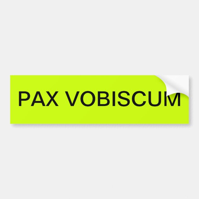 PAX VOBISCUM AUTOAUFKLEBER (Vorne)