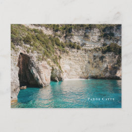 Paxos Caves Greece Coastal Postkarte